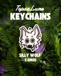 Silly Wolf Keychain
